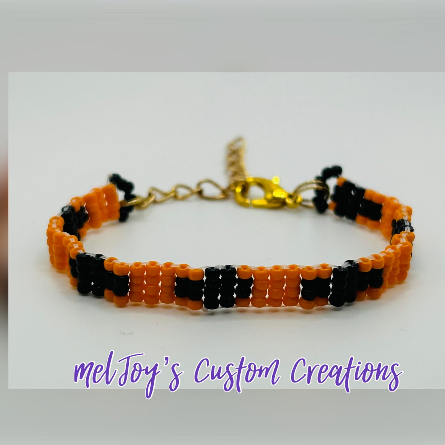 Children’s Size Native American Style Hand Beaded Halloween Bracelet